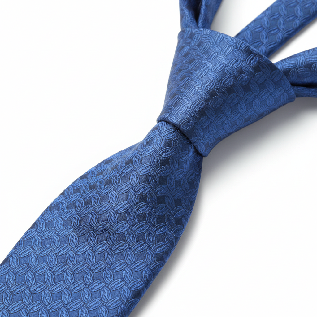 Cravate slim albastra model cu romburi în albastru și argintiu